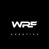 wrf letra inicial logo diseño modelo vector ilustración