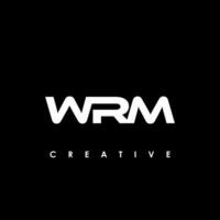 wrm letra inicial logo diseño modelo vector ilustración