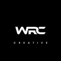 wrc letra inicial logo diseño modelo vector ilustración