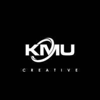 kmu letra inicial logo diseño modelo vector ilustración