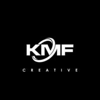 kmf letra inicial logo diseño modelo vector ilustración