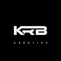 krb letra inicial logo diseño modelo vector ilustración