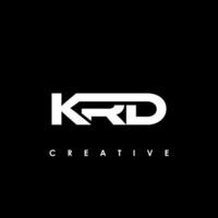 krd letra inicial logo diseño modelo vector ilustración