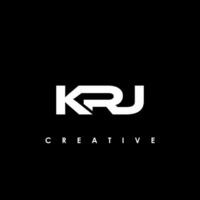 krj letra inicial logo diseño modelo vector ilustración