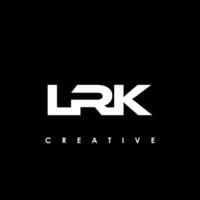 Irk letra inicial logo diseño modelo vector ilustración