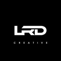 lrd letra inicial logo diseño modelo vector ilustración