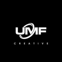 UMF letra inicial logo diseño modelo vector ilustración