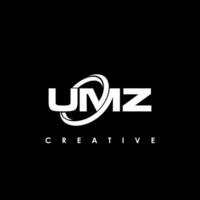 UMZ Letter Initial Logo Design Template Vector Illustration