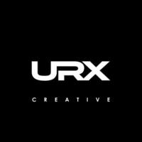 Urx letra inicial logo diseño modelo vector ilustración