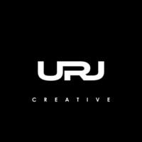 URJ Letter Initial Logo Design Template Vector Illustration
