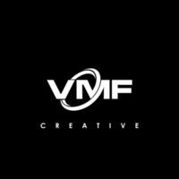 vmf letra inicial logo diseño modelo vector ilustración