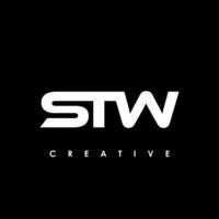 STW Letter Initial Logo Design Template Vector Illustration