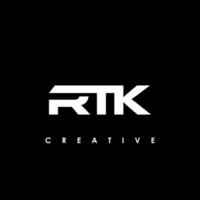 rtk letra inicial logo diseño modelo vector ilustración