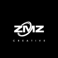 zmz letra inicial logo diseño modelo vector ilustración