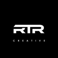 RTR letra inicial logo diseño modelo vector ilustración