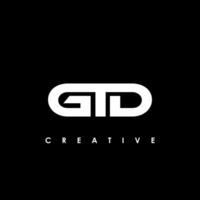 gtd letra inicial logo diseño modelo vector ilustración