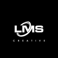 lms letra inicial logo diseño modelo vector ilustración