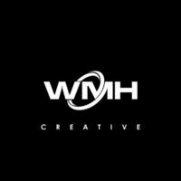 wmh letra inicial logo diseño modelo vector ilustración