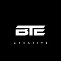 BTE Letter Initial Logo Design Template Vector Illustration