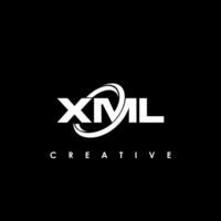 xml letra inicial logo diseño modelo vector ilustración