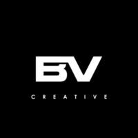 BV Letter Initial Logo Design Template Vector Illustration