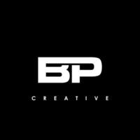 bp letra inicial logo diseño modelo vector ilustración