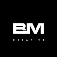 bm letra inicial logo diseño modelo vector ilustración