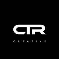 ctr letra inicial logo diseño modelo vector ilustración