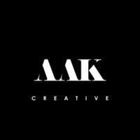 aak letra inicial logo diseño modelo vector ilustración