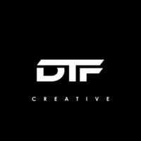 DTF Letter Initial Logo Design Template Vector Illustration