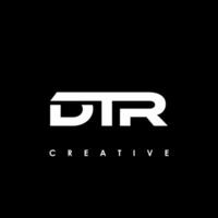 dtr letra inicial logo diseño modelo vector ilustración