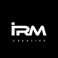 irm letra inicial logo diseño modelo vector ilustración