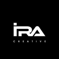 ira letra inicial logo diseño modelo vector ilustración