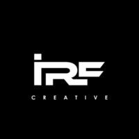 irf letra inicial logo diseño modelo vector ilustración