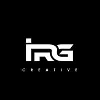 irg letra inicial logo diseño modelo vector ilustración