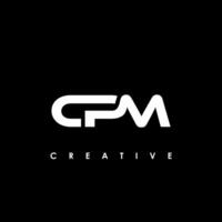 cpm letra inicial logo diseño modelo vector ilustración