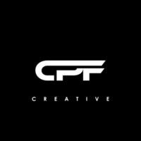 cpf letra inicial logo diseño modelo vector ilustración