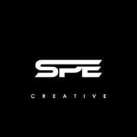 SPE Letter Initial Logo Design Template Vector Illustration