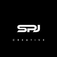 spj letra inicial logo diseño modelo vector ilustración