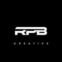 rpb letra inicial logo diseño modelo vector ilustración