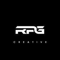 rpg letra inicial logo diseño modelo vector ilustración