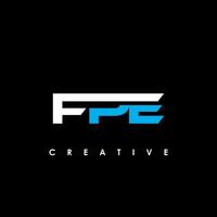 fpe letra inicial logo diseño modelo vector ilustración