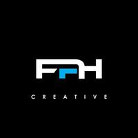 fph letra inicial logo diseño modelo vector ilustración