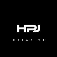 HPJ Letter Initial Logo Design Template Vector Illustration