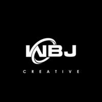 wbj letra inicial logo diseño modelo vector ilustración