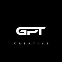 gpt letra inicial logo diseño modelo vector ilustración