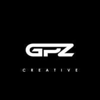 gpz letra inicial logo diseño modelo vector ilustración