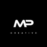 mp letra inicial logo diseño modelo vector ilustración