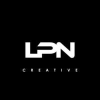 lpn letra inicial logo diseño modelo vector ilustración