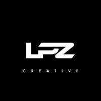 lpz letra inicial logo diseño modelo vector ilustración